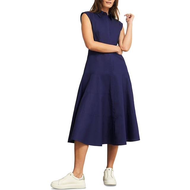 Hobbs Lilah Sleeveless Dress, Rich Navy Blue