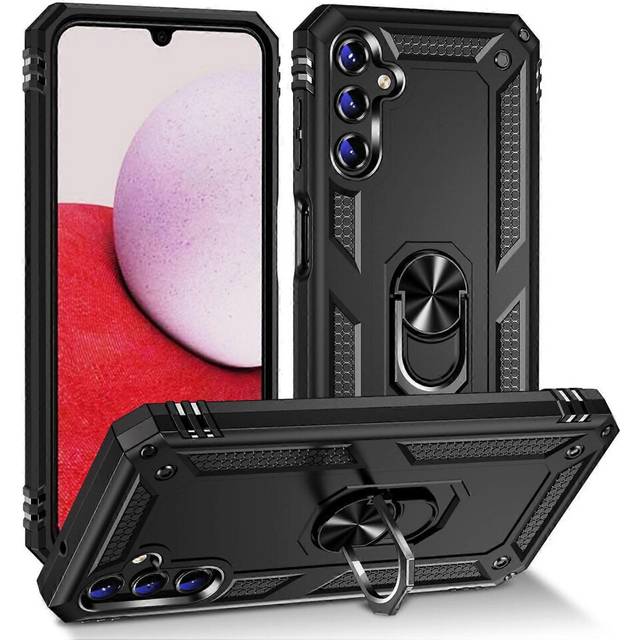 For Samsung Galaxy A14 5G Military Grade Shockproof Phone Case Ring Kickstand Design PC + TPU Drop-proof Cover