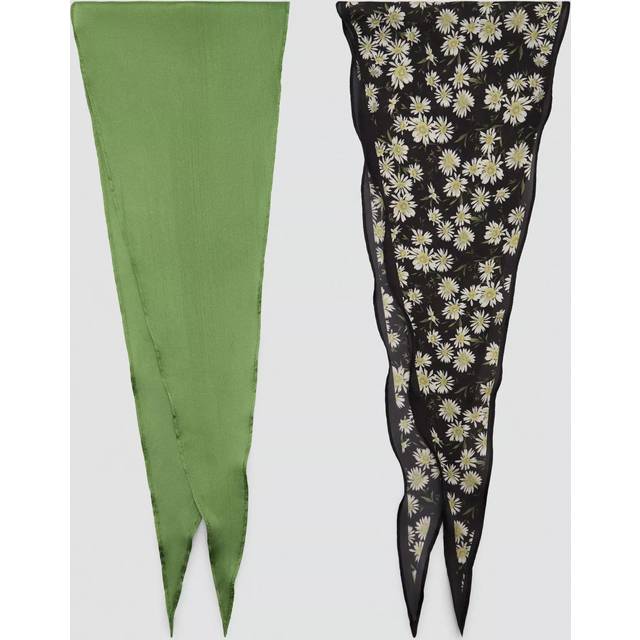 Mango Rhombus Scarf, Pack of 2, Green