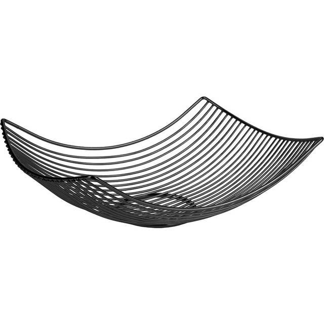 Les Trésors De Lily [R2431] - 'Boho' metal wire basket black - 31x23x10 cm black