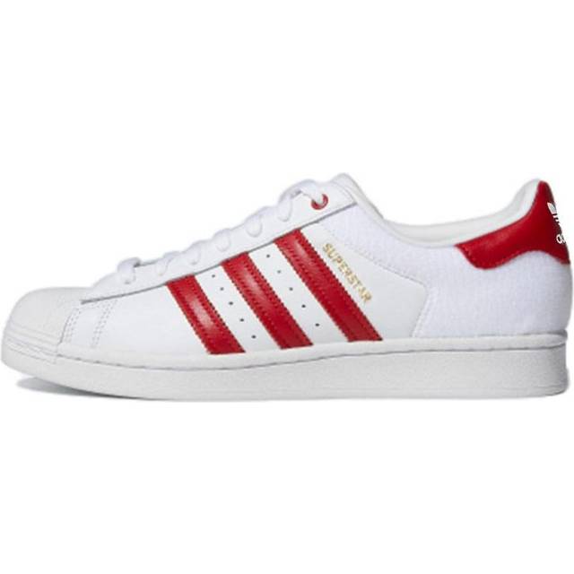 adidas Superstar 'Velcro Patches - White Scarlet' - RED - 8