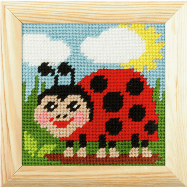 Orchidea Embroidery Set With Frame My First Ladybug