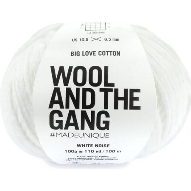 Wool And The Gang Big Love Cotton White Noise Knitting And Crochet Yarn