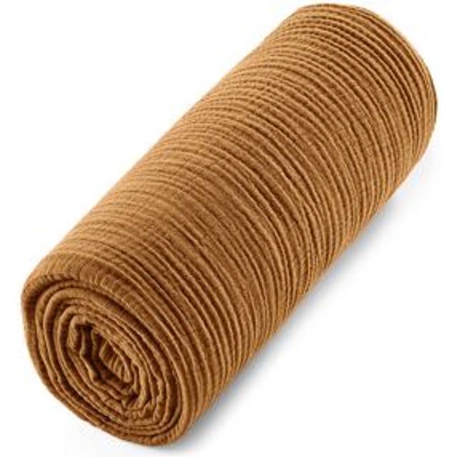 Yafa 100% Organic Cotton Muslin 200 Thread Count Fitted Sheet - cinnamon - DOUBLE (140X190CM)