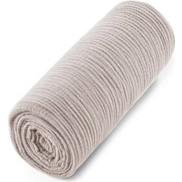 Yafa 100% Organic Cotton Muslin 200 Thread Count Fitted Sheet - cloud grey - SINGLE (90X190CM)