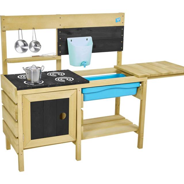 TP Toys | Mud Kitchen | Deluxe Wooden Mud Kitchen | Boys and Girls 3+ | Kids Outdoor Kitchen Playset with Water Pan, Garden Sink, and Kitchen Accessor