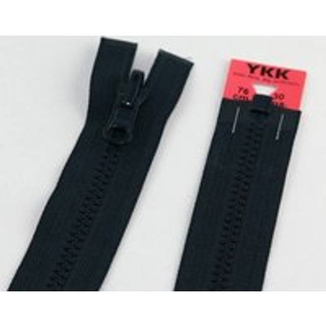 YKK Vislon Flip Over Chunky Open End Zips Dark Navy