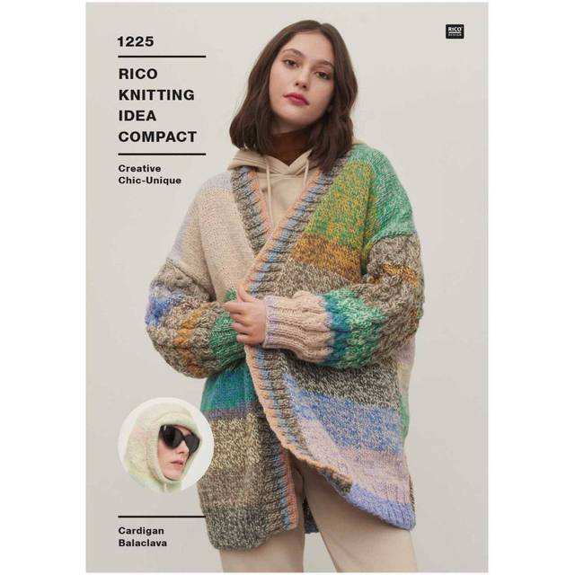 Rico Knitting Pattern Collective in Creative Chic Unique DK Cardigan & Snood (1225)