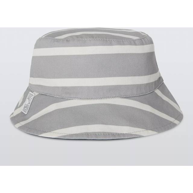 John Lewis Kids' Stripe Reversible Bucket Hat, Grey