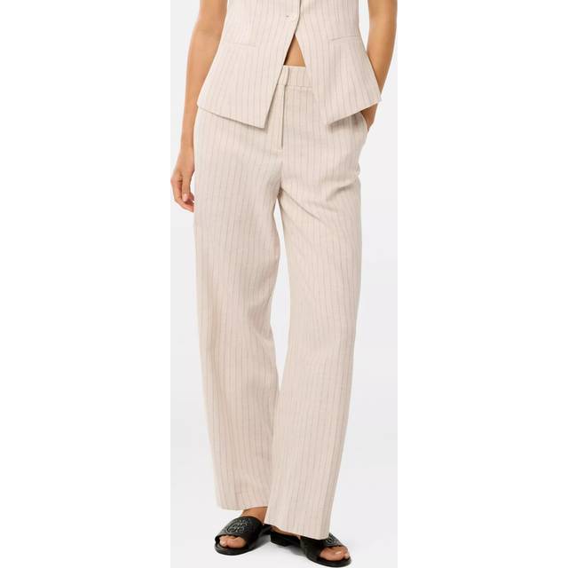 Forever New Blake Cotton Blend Wide Leg Trousers