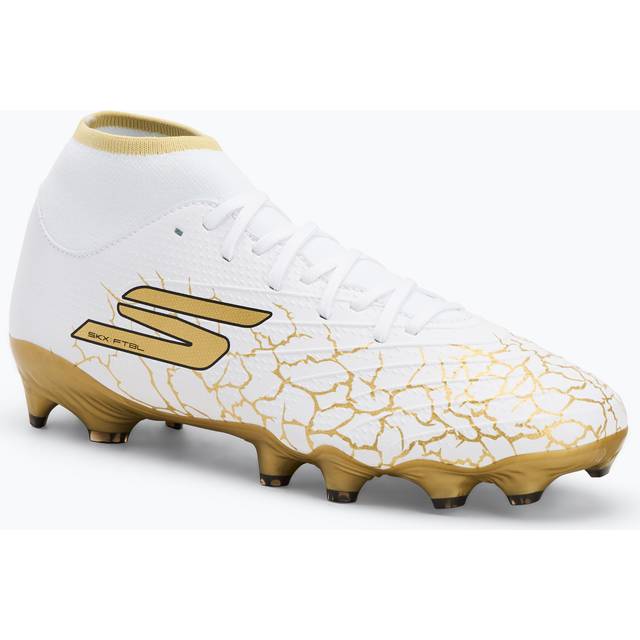 Skechers SKX 1.5 High Academy FG Soccer Cleat White/Gold-5