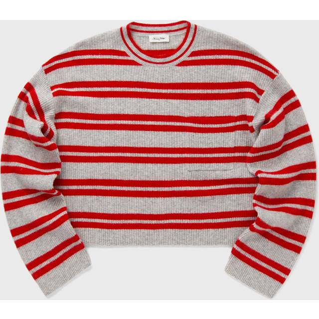 Raxow Stripe Sweater - Gris Chine Rayures Fraise - Through timeless style and comfortable cuts, American Vintage creates designs that easily slot into your everyday rotation. Something for everyone, you can expect quality fabrics fused with minimalistic silhouettes.