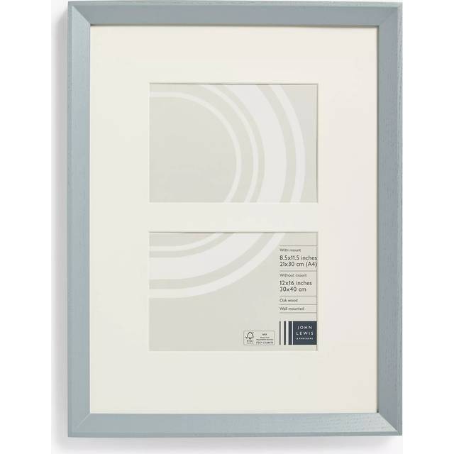 John Lewis Isla Double Photo Frame & Mount, 5 x 7" (13 x 18cm), FSC-Certified (Oak Wood)