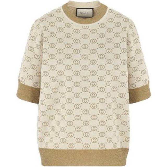 (WMNS) Gucci G Jacquard Wool Mid-Sleeve Sweater For Yellow 605920-XKAHT-8007 - Light Yellow - XL