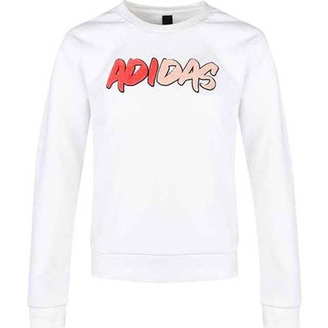 (WMNS) adidas Athleisure Casual Sports Round Neck Pullover White Hoodie GF0167 - Default Color - L
