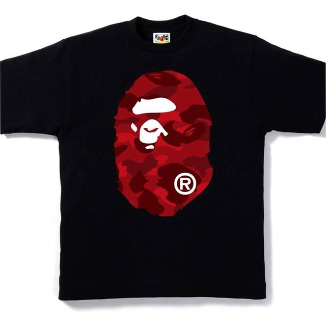 A Bathing Ape Camo Ape Head T-Shirt 'Black Red' BAPE-SS18-021 - XL