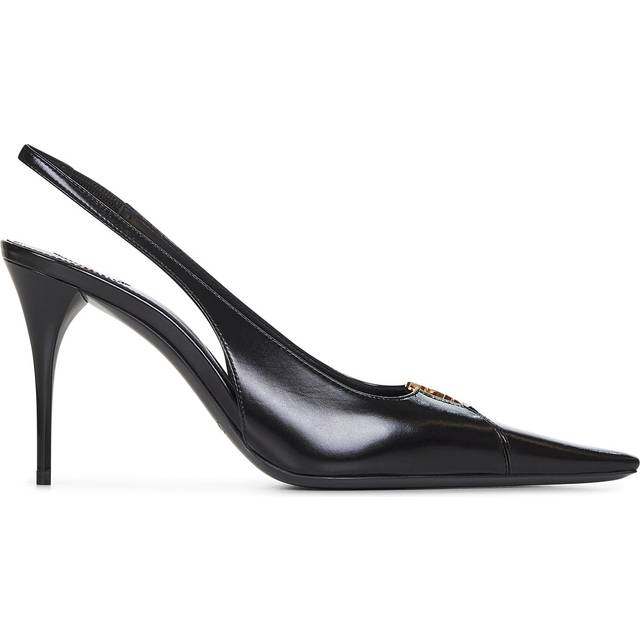 Women's Black Babylone Breteuil Slingback Pumps (5)