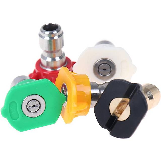 (As show, One size) 5pcs High Pressure Washer Spray Nozzle Quick Nozzle Tips 1/4 Quick Connect tools SHYTMV
