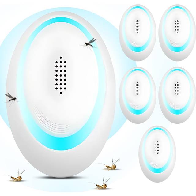 6 Pack Pest Repellent Ultrasonic Plug In CF+VF Dual Frequency Rodent Mouse Mosquito Bug Insect 6 pack UK plug
