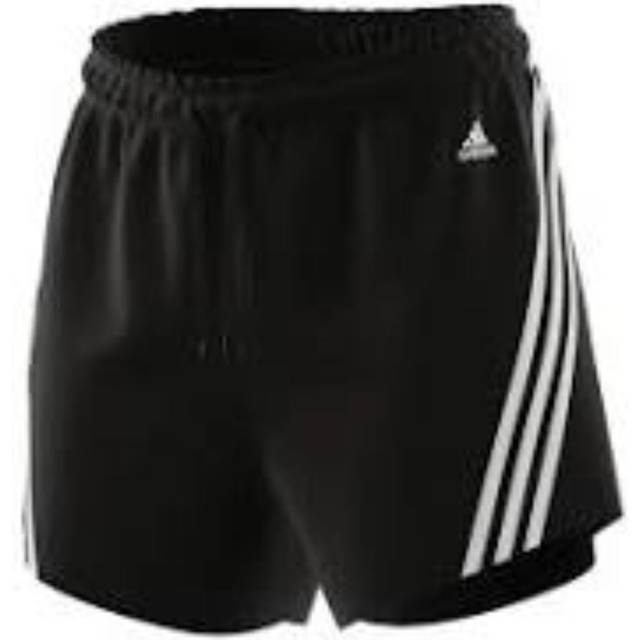 (WMNS) adidas 3-Stripes Athletic Shorts Asia Sizing 'Black White' H57305 - Black/White