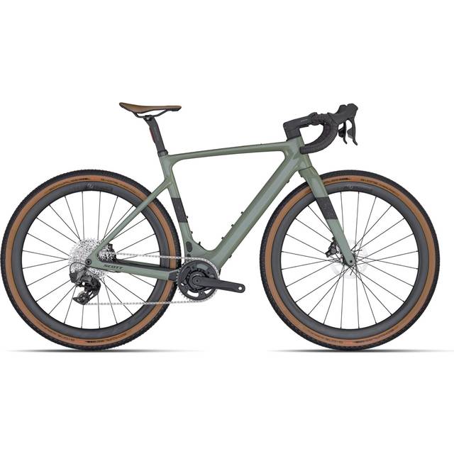 Elcykel Gravel Scott Solace Gravel eRIDE 20 Undergrowth Green l 2024