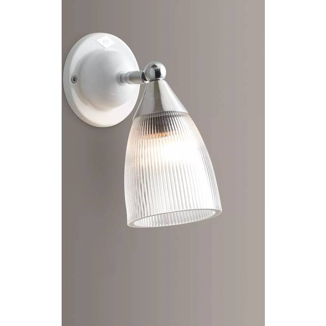 Original BTC Mann Prismatic Glass Wall Light, White/Clear