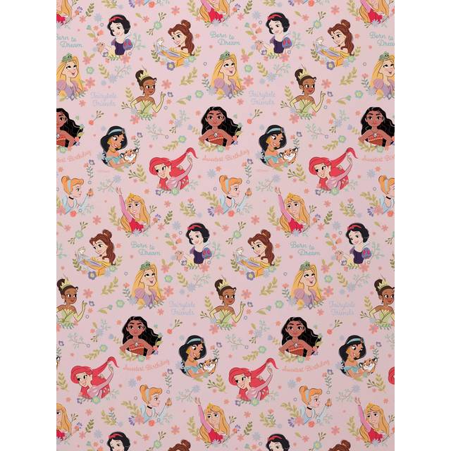 Disney Princess Wrapping Paper, Light Pink, 3m