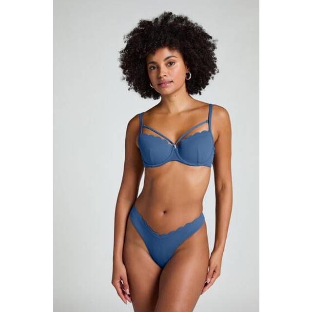 HUNKEMÖLLER Scallop High Leg R |Blå |L
