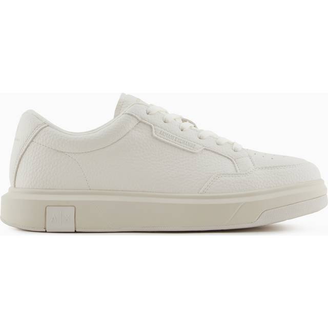 Armani Exchange för män. XUX255XV95100894 Träningsskor med vit logotyp (43), Karta, Nyckelband, Casual - Vit, Läder (43)
