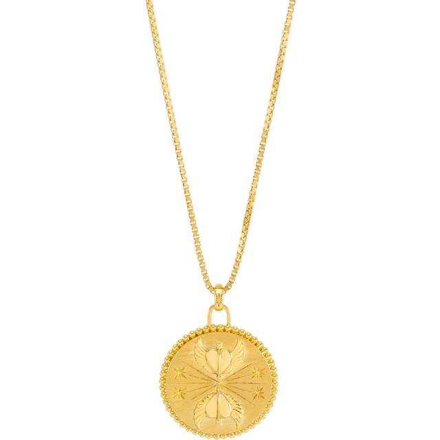 Rachel Jackson London Love Tokens Guardian Angel Pendant Necklace, Gold