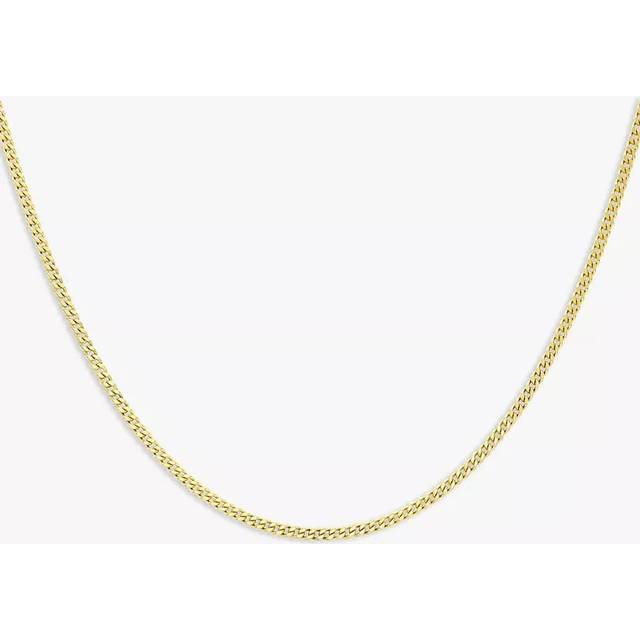IBB 9ct Yellow Gold Short Curb Link Chain Necklace, Gold