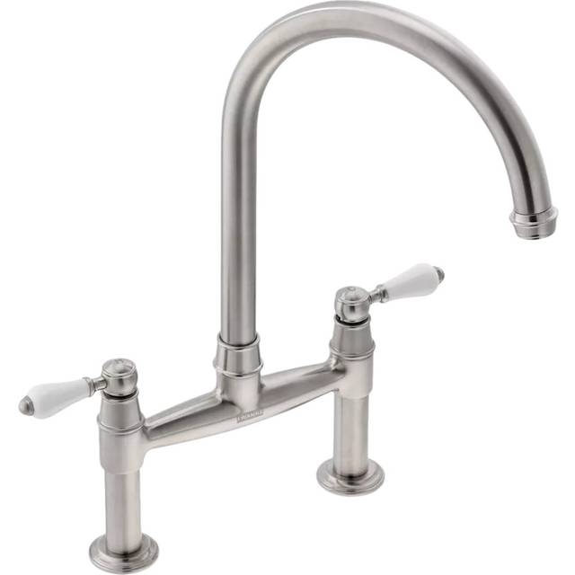 Franke Gloriana Classic Swivel J Spout Bridge 2 Lever Kitchen Tap