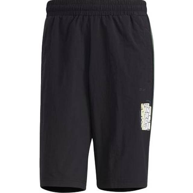 adidas neo Graffiti Pattern Printing Shorts Black - BLACK