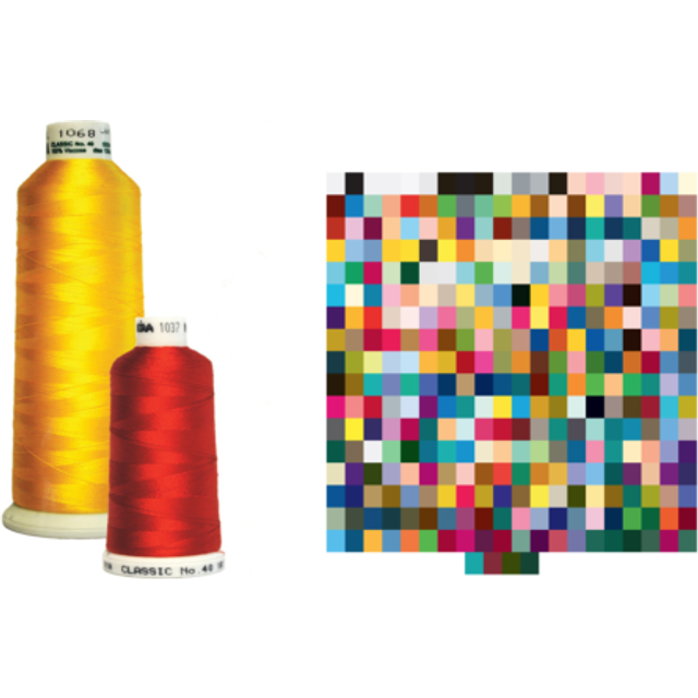 Madeira classic no. 40 machine embroidery thread (mr001) - 100% viscose rayo