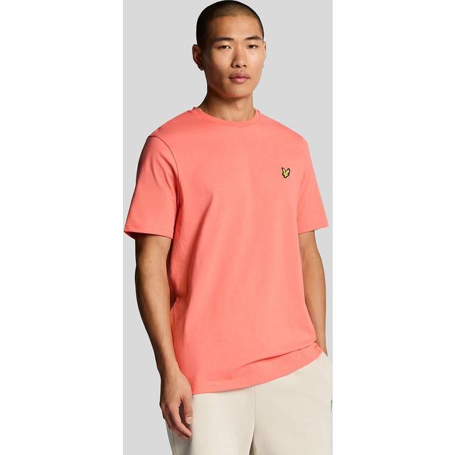 Lyle and Scott Mens Coral Stand Plain T-Shirt - Pink - X-Large