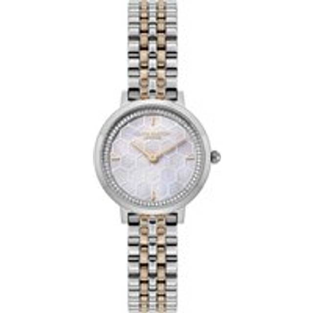 Olivia Burton Women's Ultra Slim Honeycomb Dial Bracelet Strap Watch, Multi/Silver