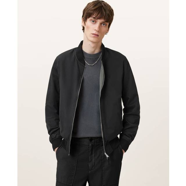 AllSaints Bassett Reversible Bomber Jacket, Black