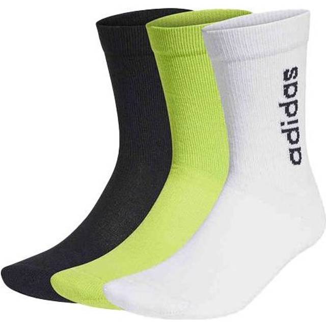 adidas neo Sports Outdoor High Top Mid Tops Socks Couple Style 3 Pairs 'Black Green White' GE1377 - Black/Green/White