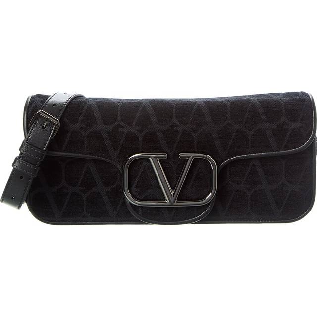 Valentino Vlogo Toile Iconographe Canvas & Leather Shoulder Bag