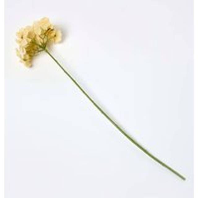 Homescapes Artificial Stem of Yellow Hydrangea Flowers, 60 cm