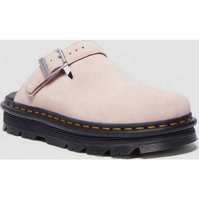 Dr. Martens Pink ZebZag Suede Slingback Platform Loafers - Powder Pink EH Suede - UK 7