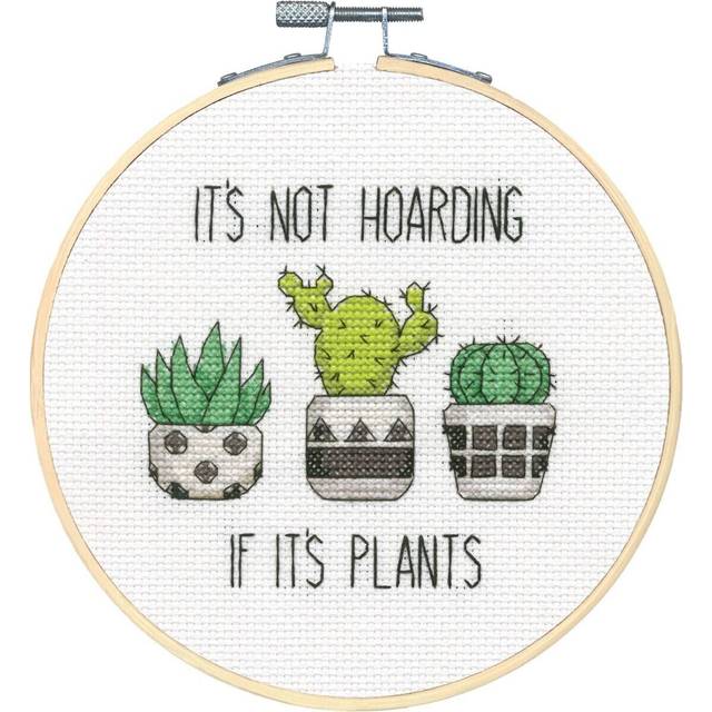 Dimensions It's Not Hoarding Counted Cross Stitch Hoop Kit - Multicoloured