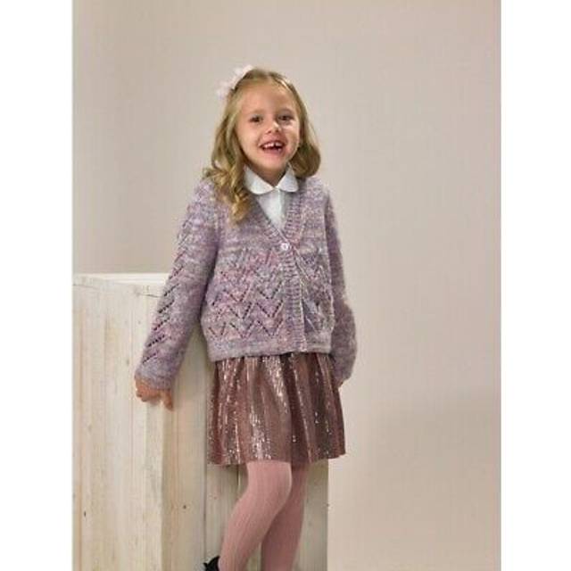 James Brett JB775 Knitting Pattern Girls Lace Detail Cardigan