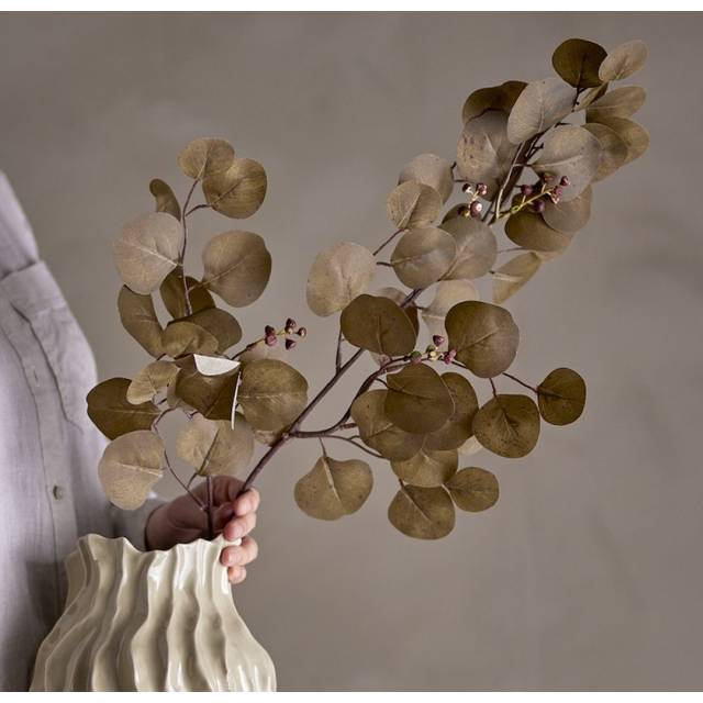 Kunstig stilk Eucalyptus brun - Bloomingville - H: 86 cm