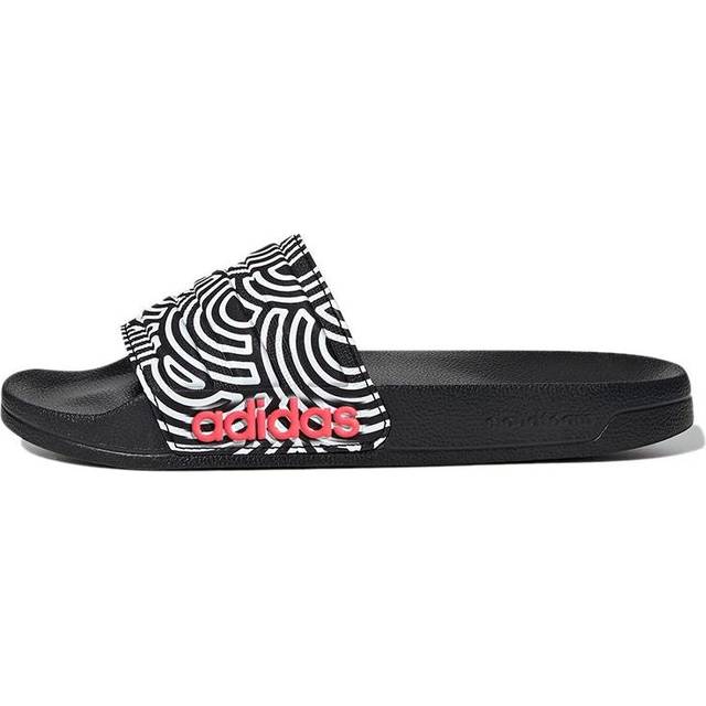 (WMNS) adidas Adilette Shower Slipper 'Black White' FX1200 - Black/White - 8