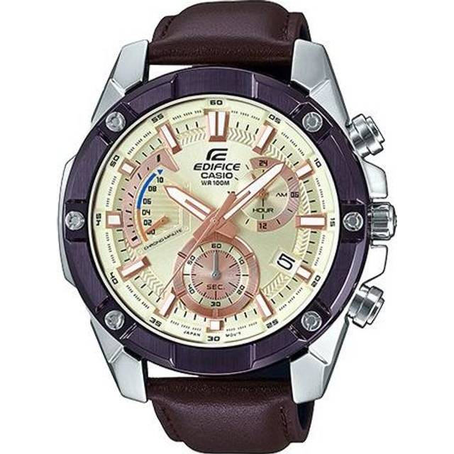 CASIO EDIFICE Series Vintagees Men s Black Gold Dial Mens Gold Analog EFR-559BL-7AV - Free