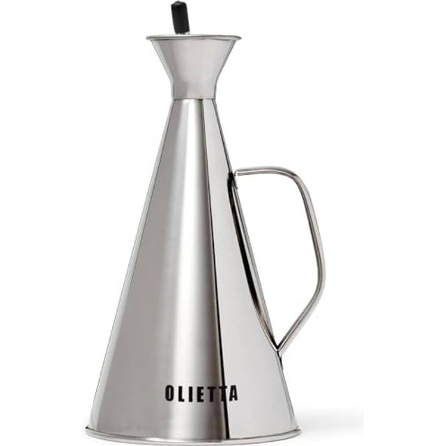 Olietta Olive Oil Dispenser Bottle Stainless Steel Non Drip Leak Proof No Mess Vinegar Pourer & Kitchen Drizzler 34 oz 1000ML 1 Litre Great for P