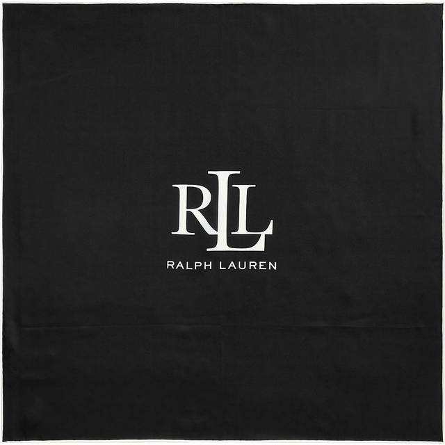 Lauren Ralph Lauren Silk Logo Scarf - Black   - U