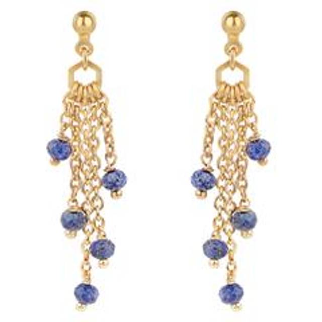 Lapis lazuli stone earrings for women Sloya Elyssa - Bleu
