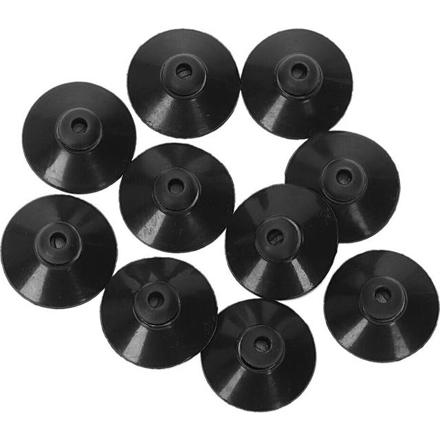 10 x Black rubber 27mm Suction Cup Clip Sucker For Aquarium Fish Tank Pump